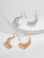 Vintage Crescent Moon Earrings-0