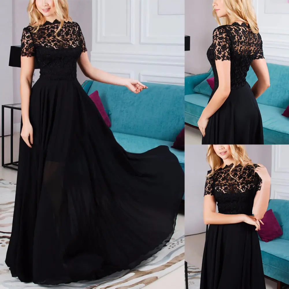 Chiffon Bohemian Long Skirt Lace Dress