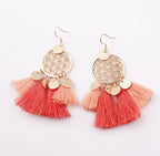 Bohemian Tassel Earrings with Hollow Design