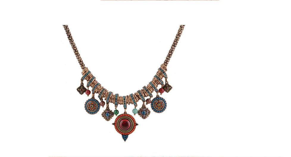 Bohemian Vintage Crystal Necklace