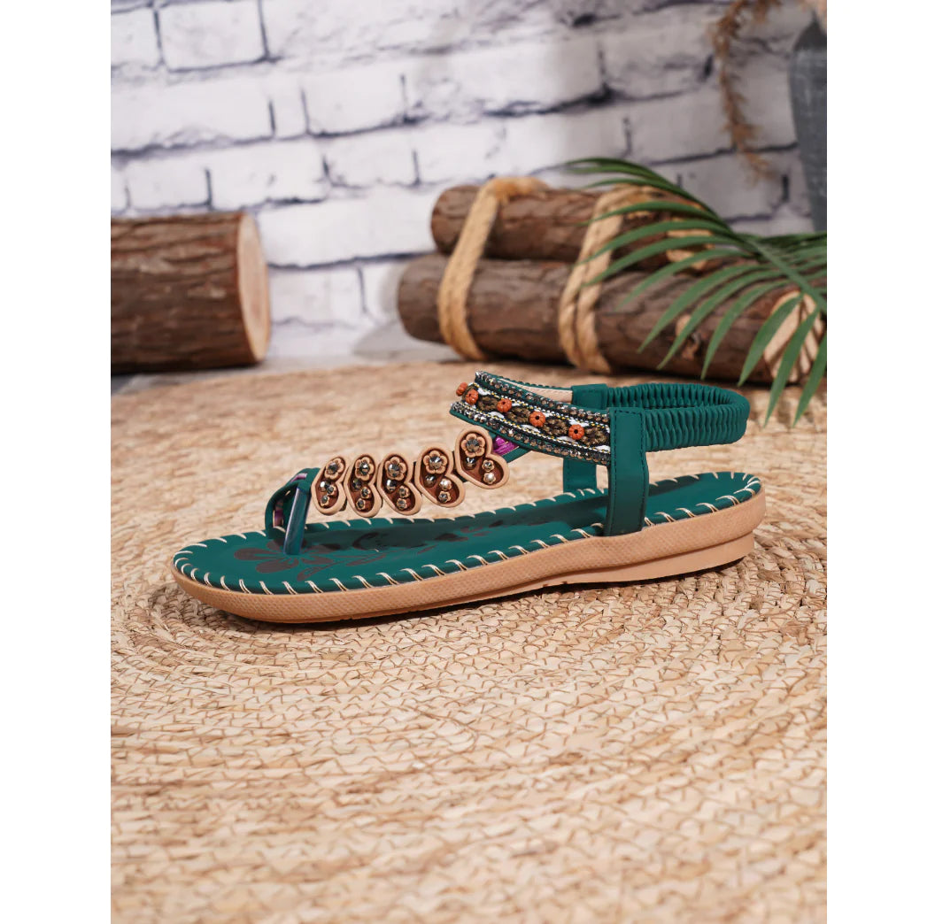 Bohemian Rhinestone Casual Summer Sandals